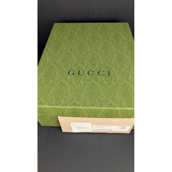 NIB MENS GUCCI SANDALS SLIDES INTERLOCKING GG RUBBER CLASSIC - Picture 10 of 12